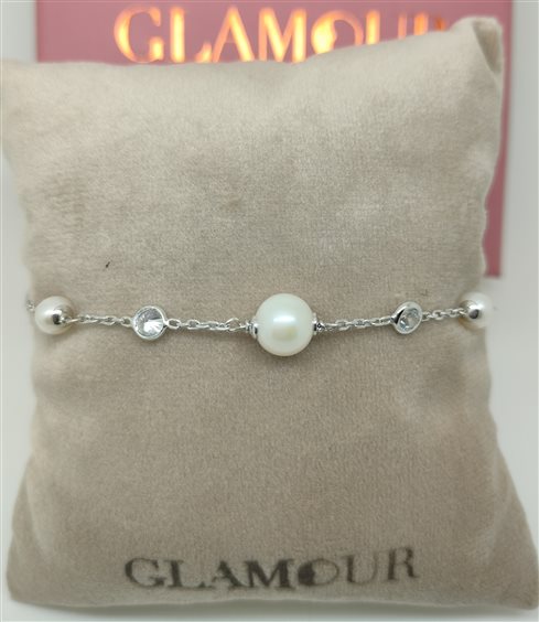 Pulsera Lelune Mujer LELUNE GLAMOUR in Plata Perla LGBR700 - LGBR700